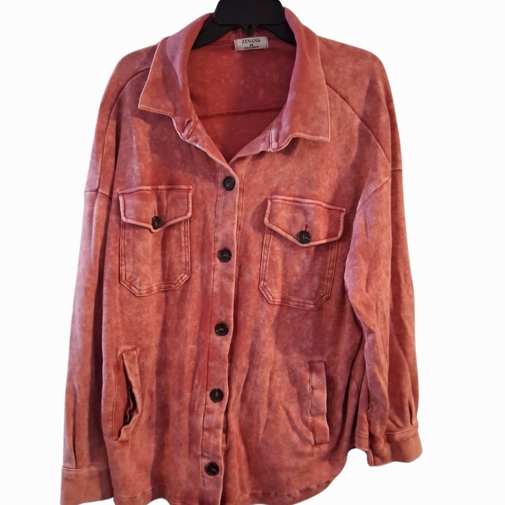 Women's Pink Shacket - Picture 2 of 6